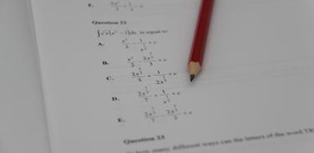 Math formula written on paper